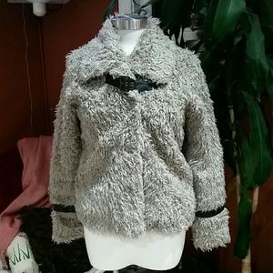 Kial neutral furry jacket